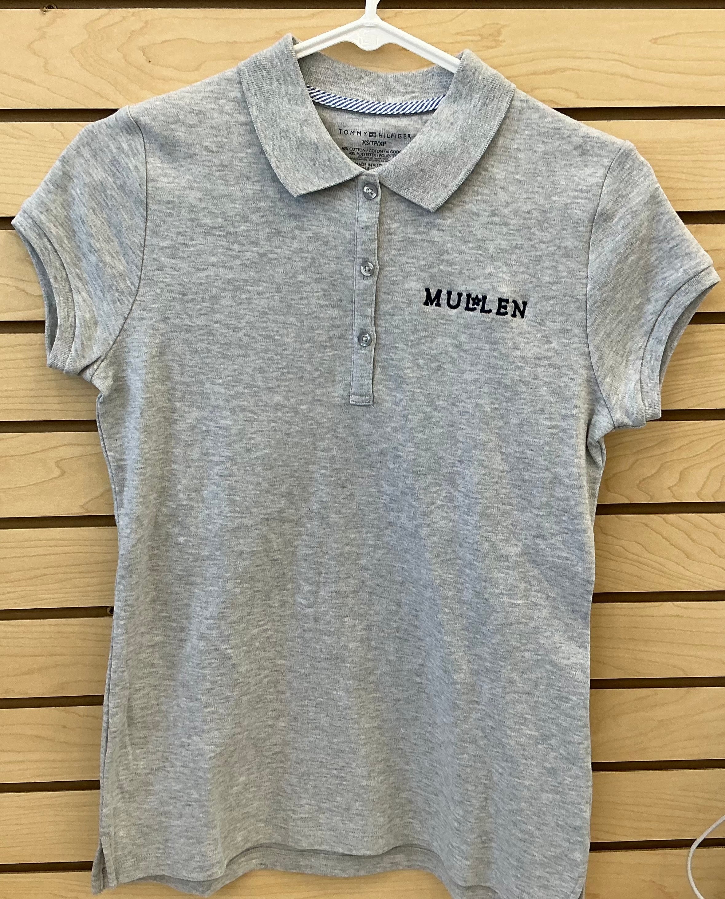 Tommy H Women’s Grey Heather Short Sleeve Fem Fit Polo Uniform