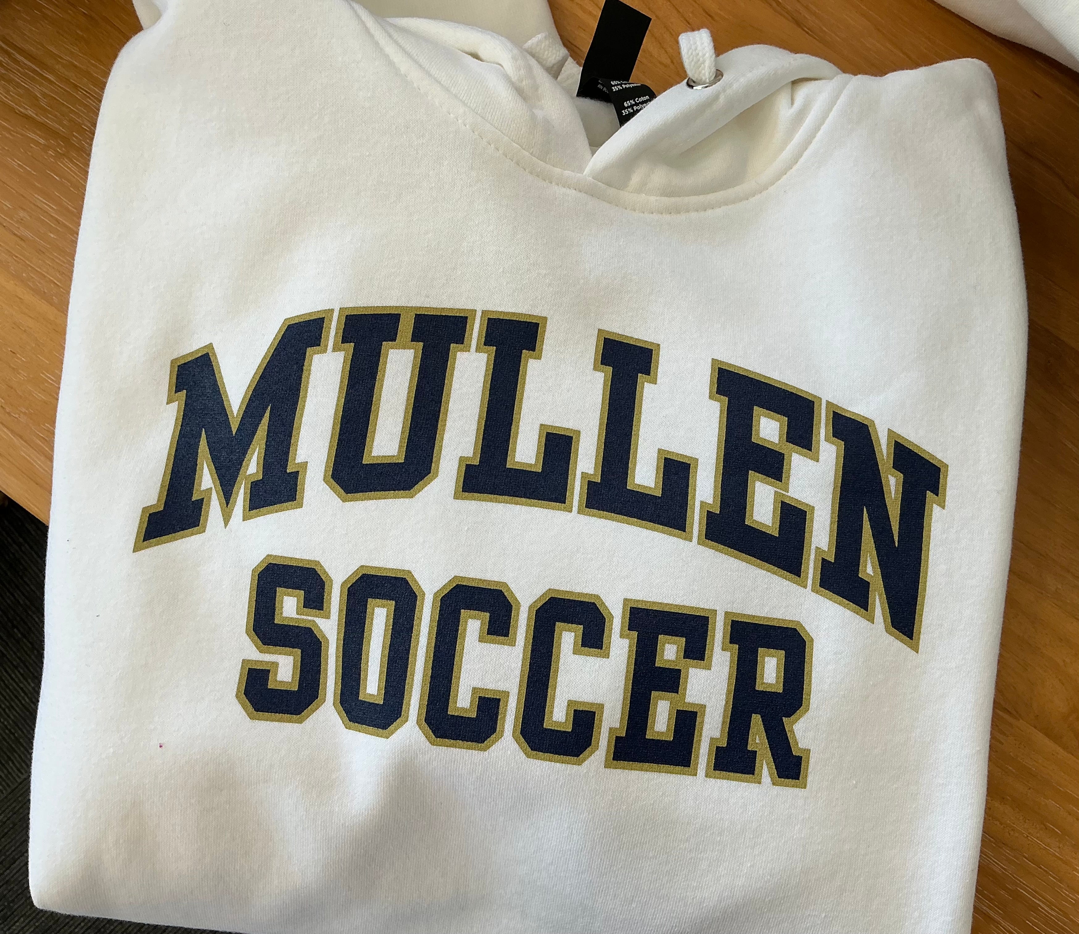 District V.I.T Soccer White Fleece Hoodie