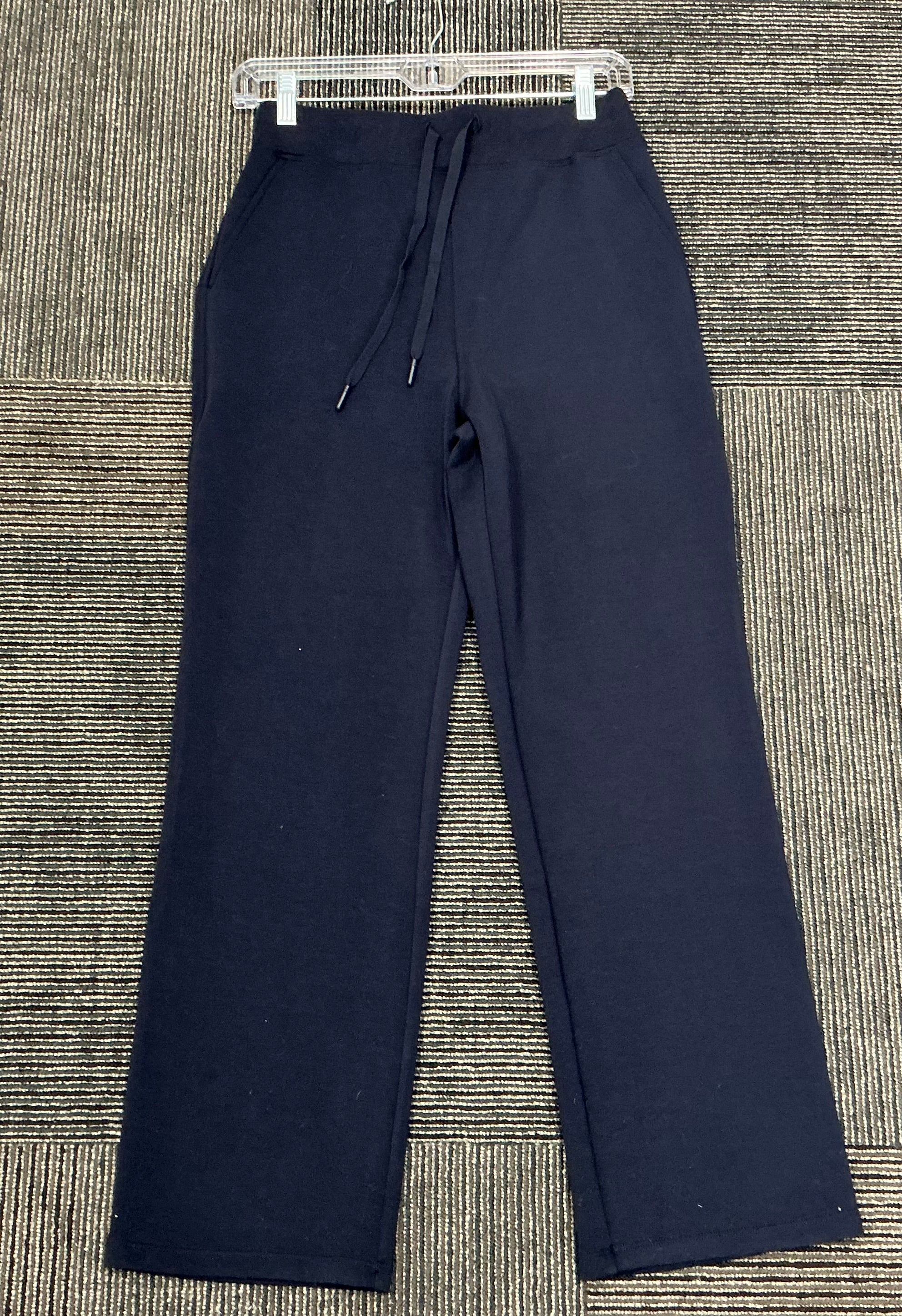 G4Free Navy Womens 27’ Inseam Wide Leg Draw String Pant
