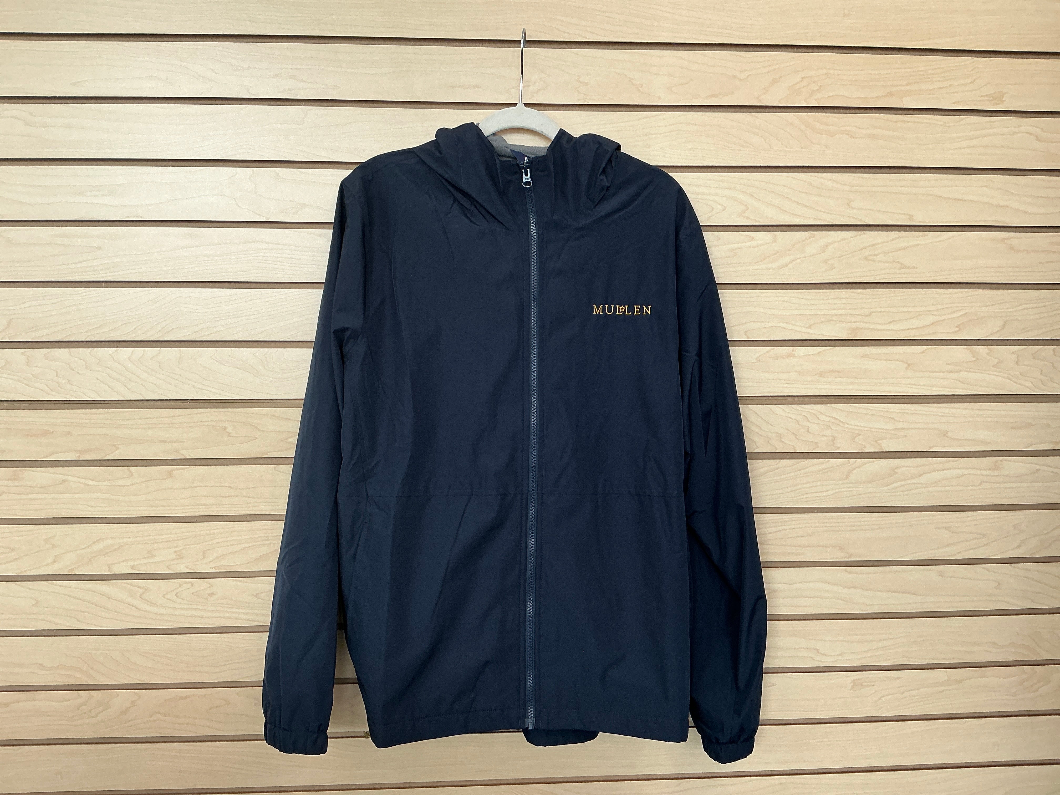 Lands End Co-Ed Lined Hooded Rain Jacket Navy Uniform