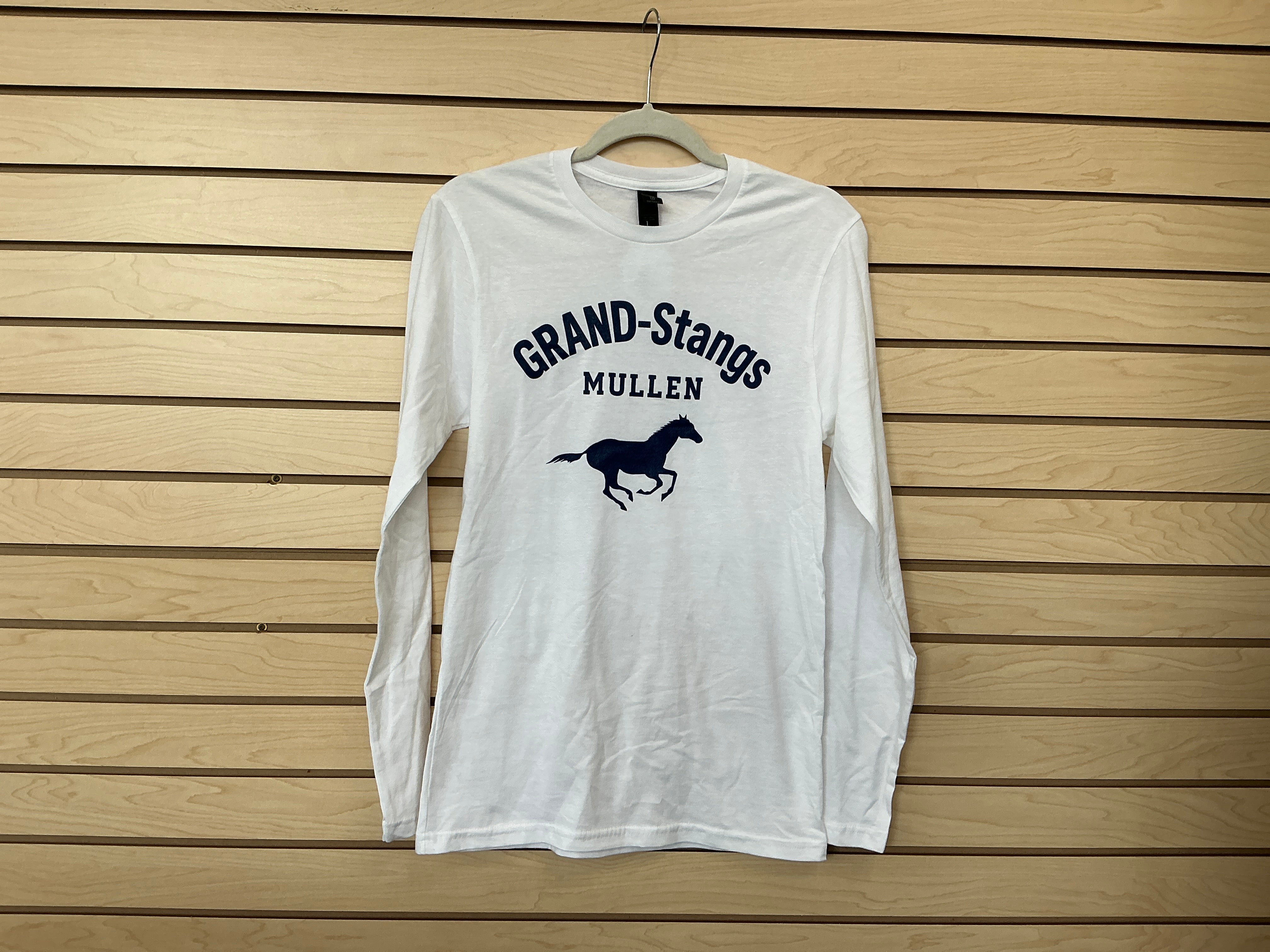 "Grand"-Stangs White Long Sleeve Shirt (Grandparents Day)