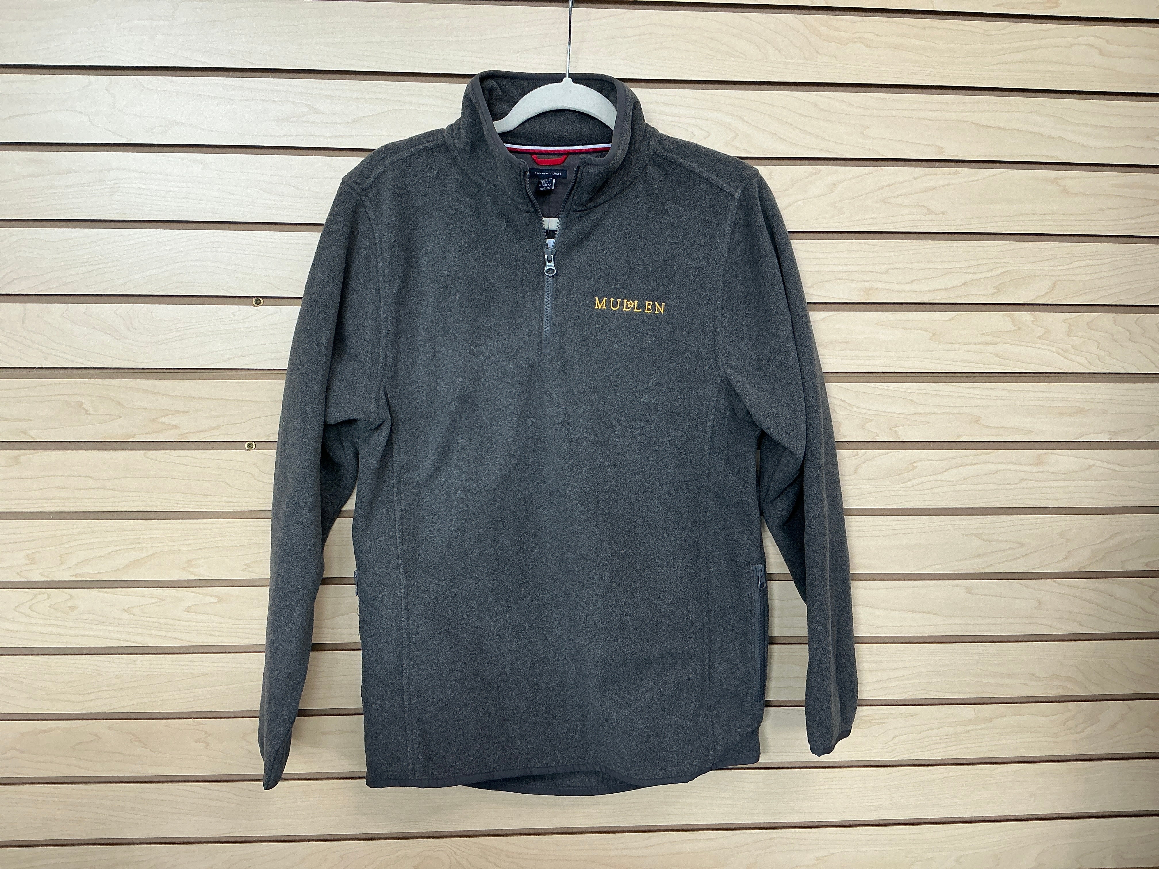 Tommy H Grey Heather Co-Ed 1/4 Zip Fleece Jacket Uniform