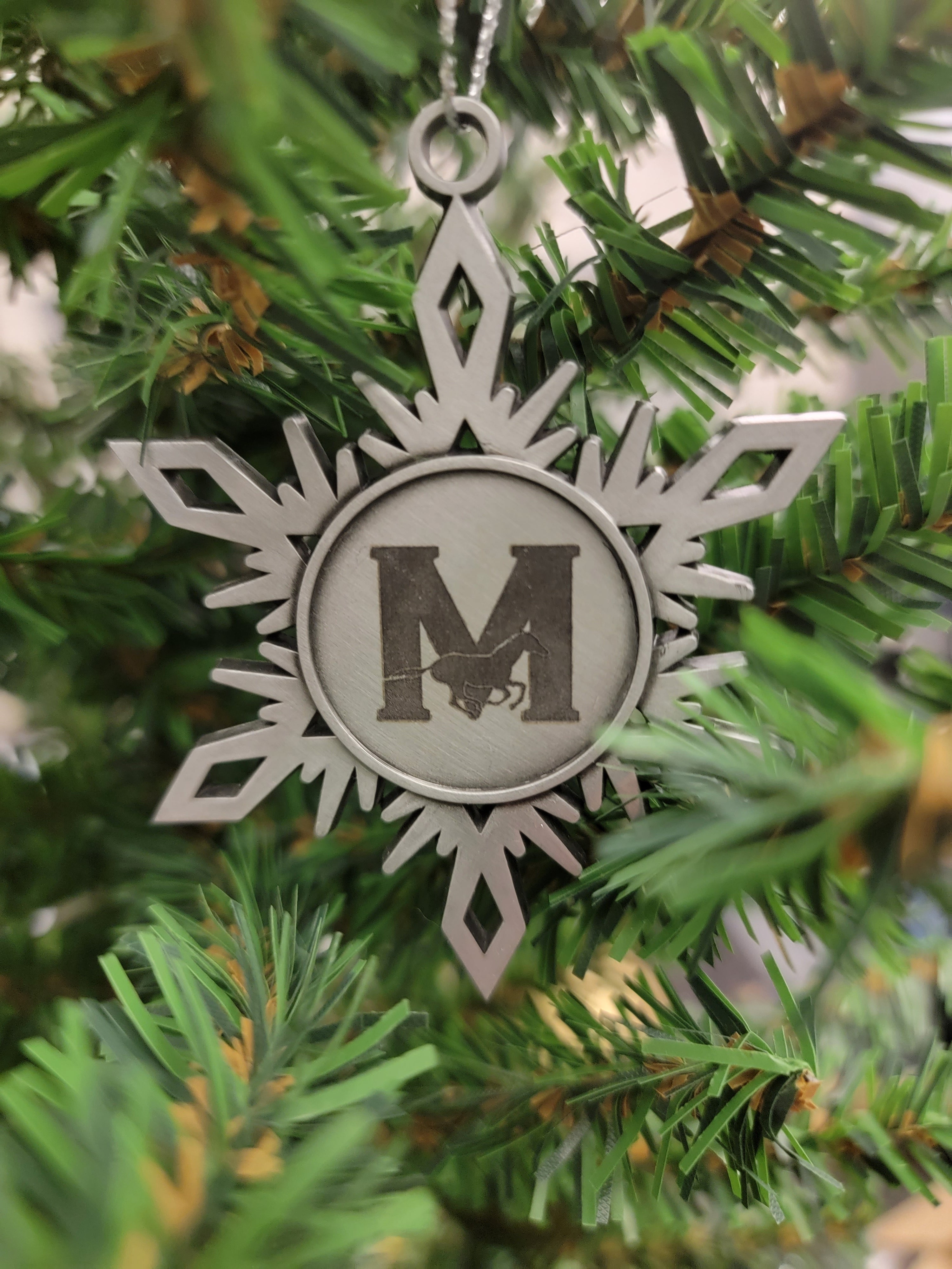 Pewter Snowflake Engraved Ornament
