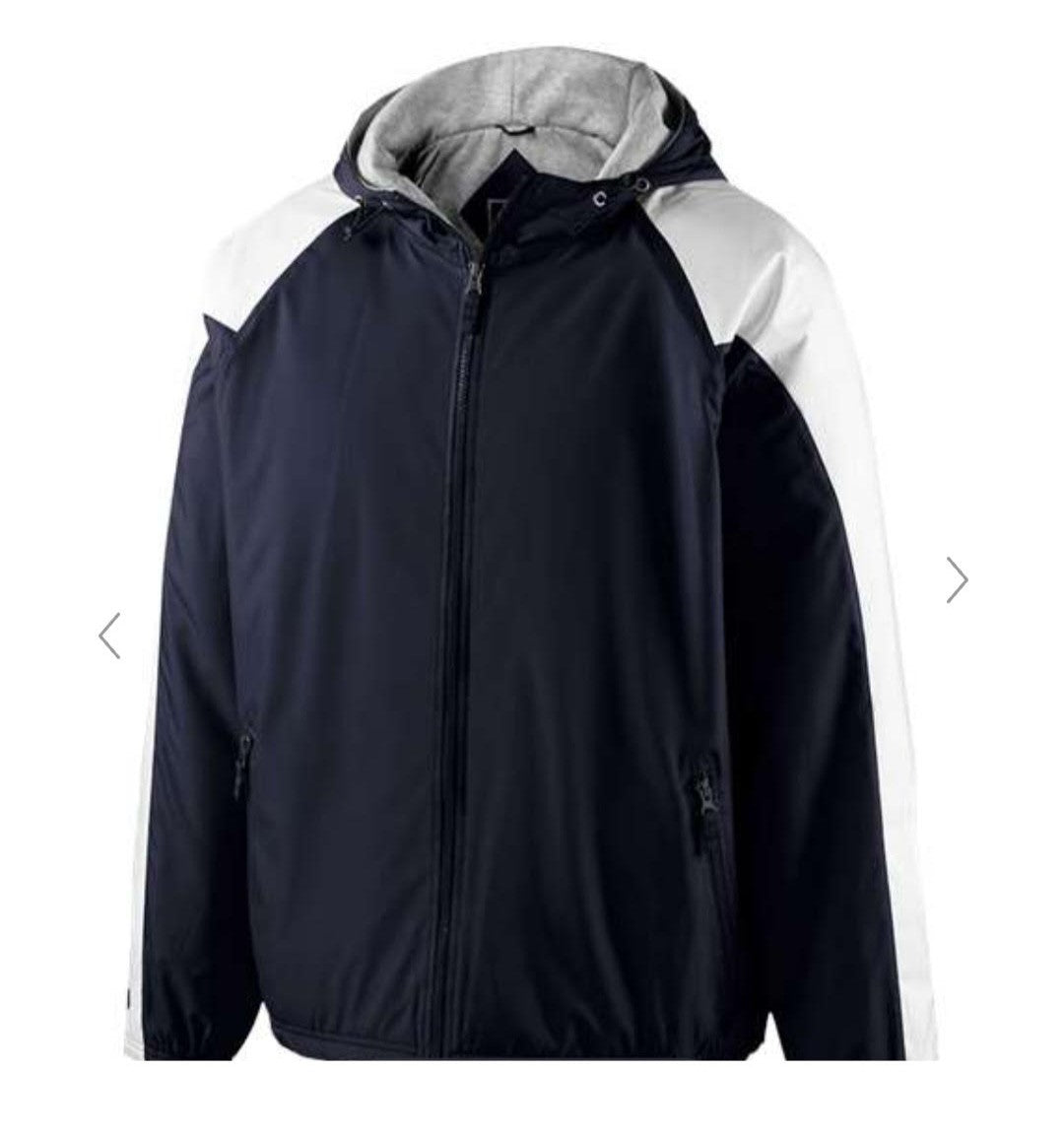 Unisex Holloway Hooded Jacket in Navy/White