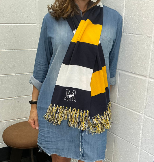 Spectator Scarf Navy/Gold/White