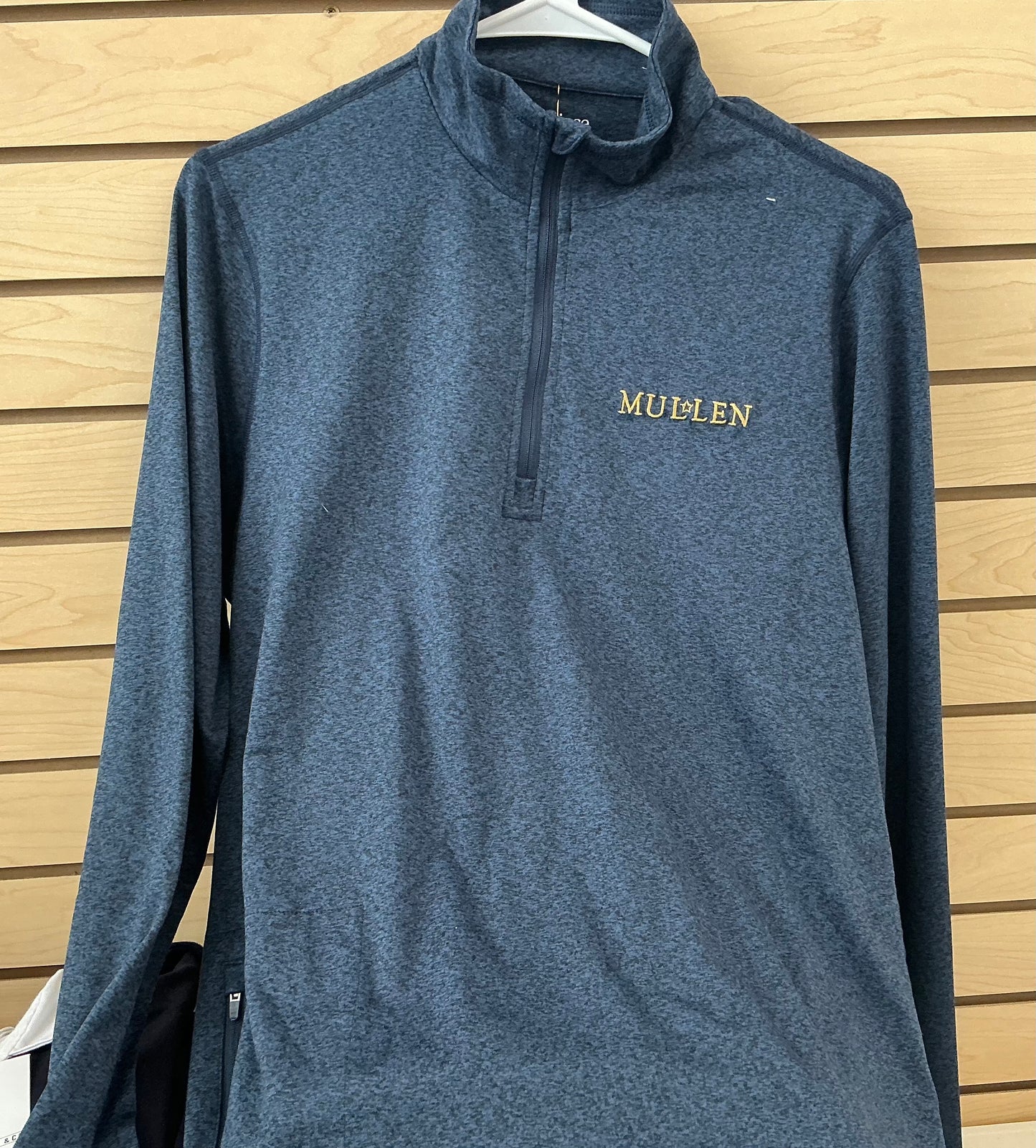 Quince Men's Super Soft Quarter Zip Uniform - Dark Heather Navy