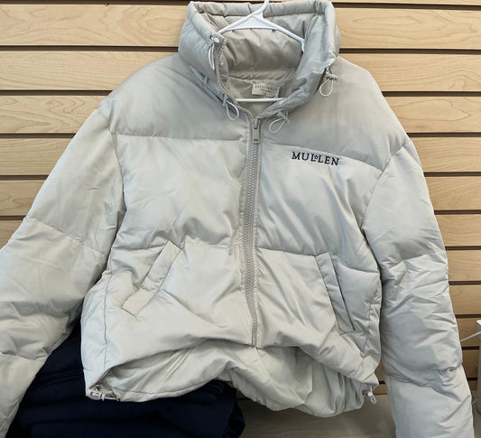 Dress Forum Ladies Puffer Coat - Stone Gray Uniform