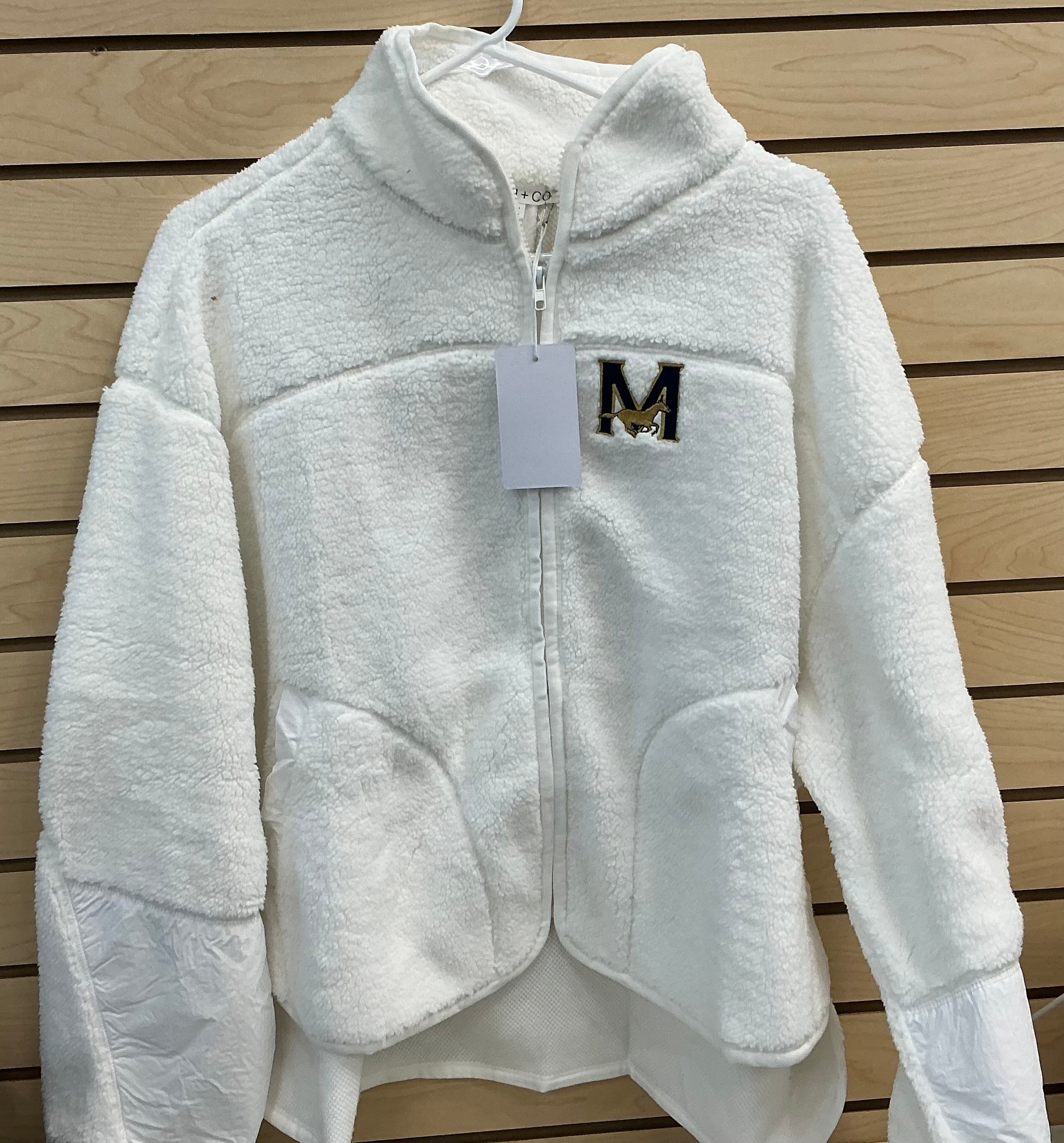 White Fleece Ashby Jacket - Women's Uniform