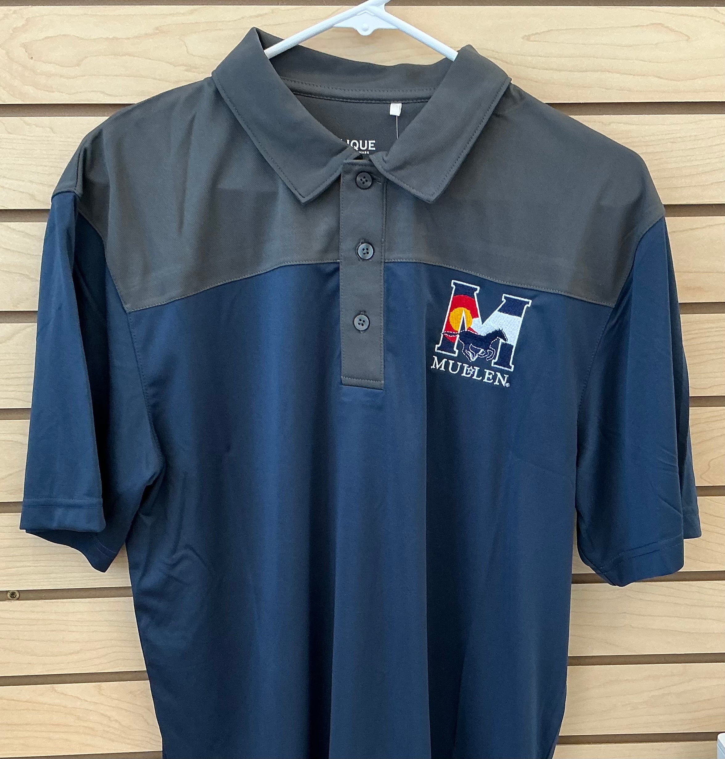 Clique Flag Navy Colorblock Tech Jersey Mens Polo