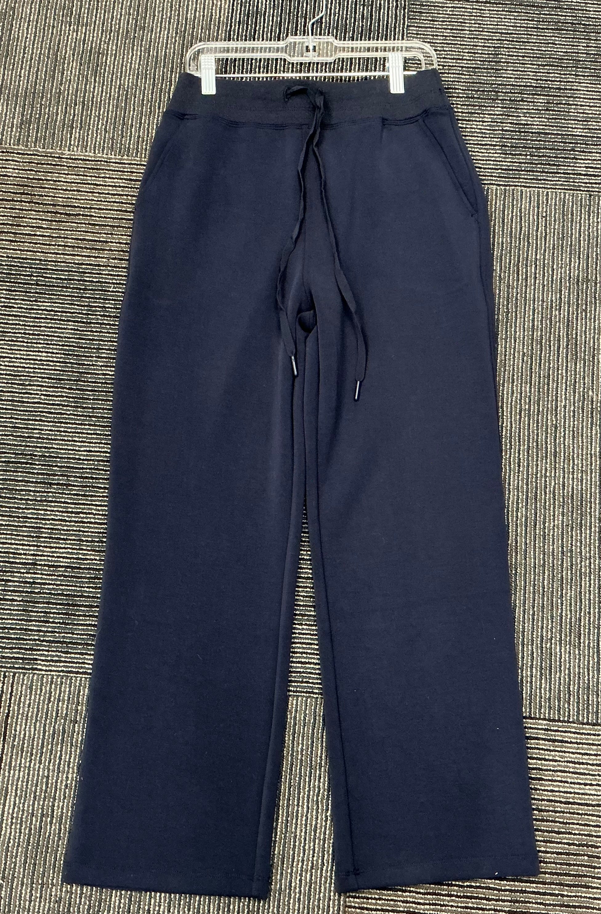 G4Free Navy Womens 25’ Inseam Wide Leg Draw String Pant