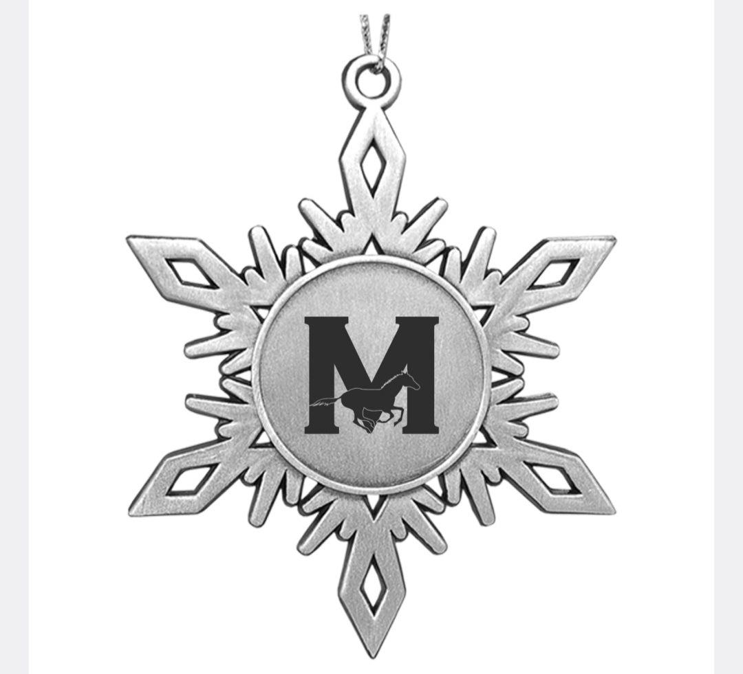 Pewter Snowflake Engraved Ornament
