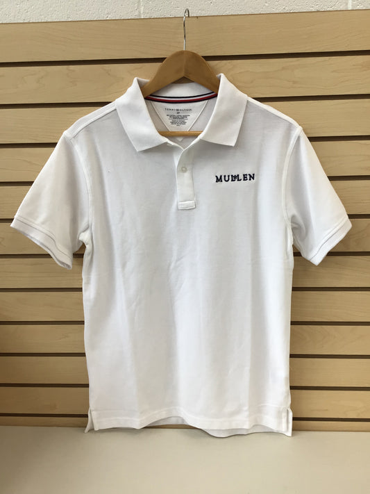Tommy H Pique Polo Unisex Uniform White - CoEd