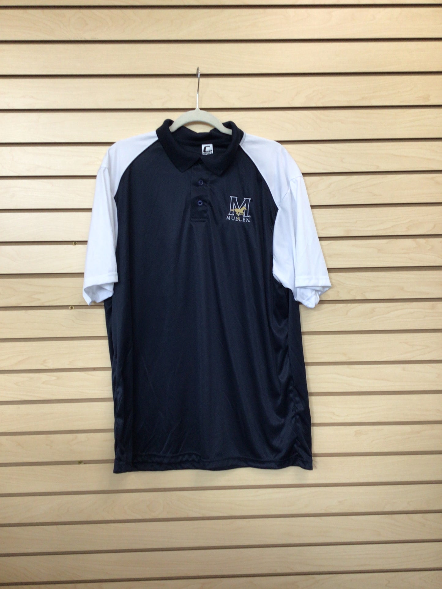 MENS BADGER POLO NAVY & WHITE