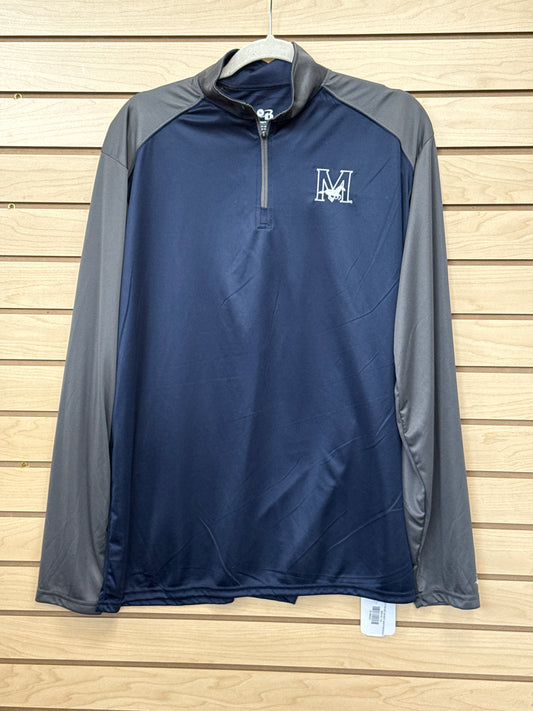 BADGER 1/4 ZIP JACKET NAVY/GRAPHITE