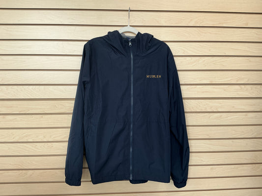 Lands End Co-Ed Lined Hooded  Rain Jacket Navy Uniform
