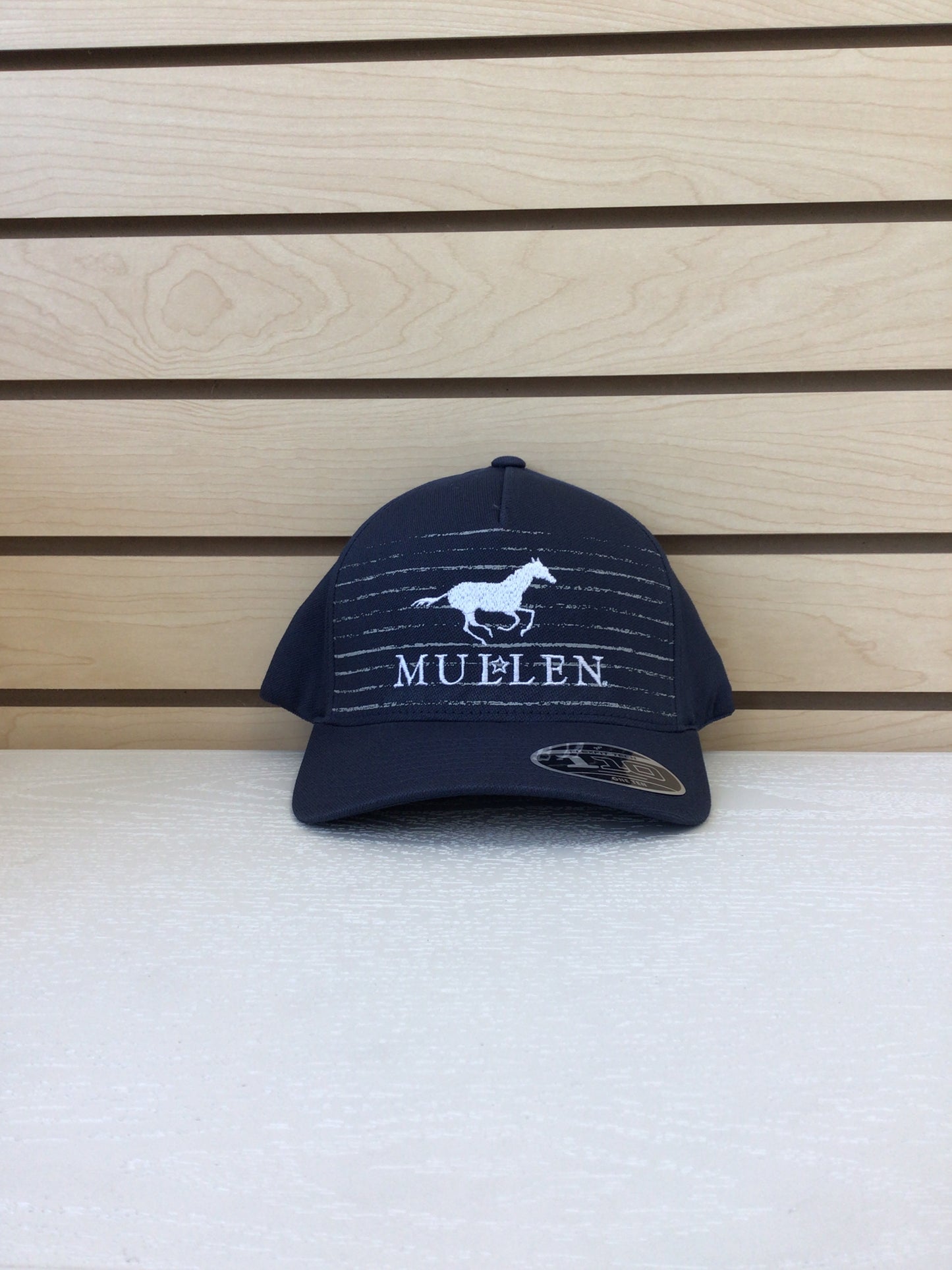 TM Baseball Hat Striped Navy/Wht Horse