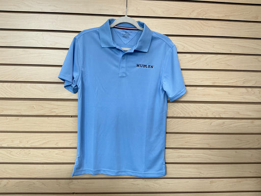 Tommy H Light Blue Short Sleeve Perf Co-Ed Polo Uniform
