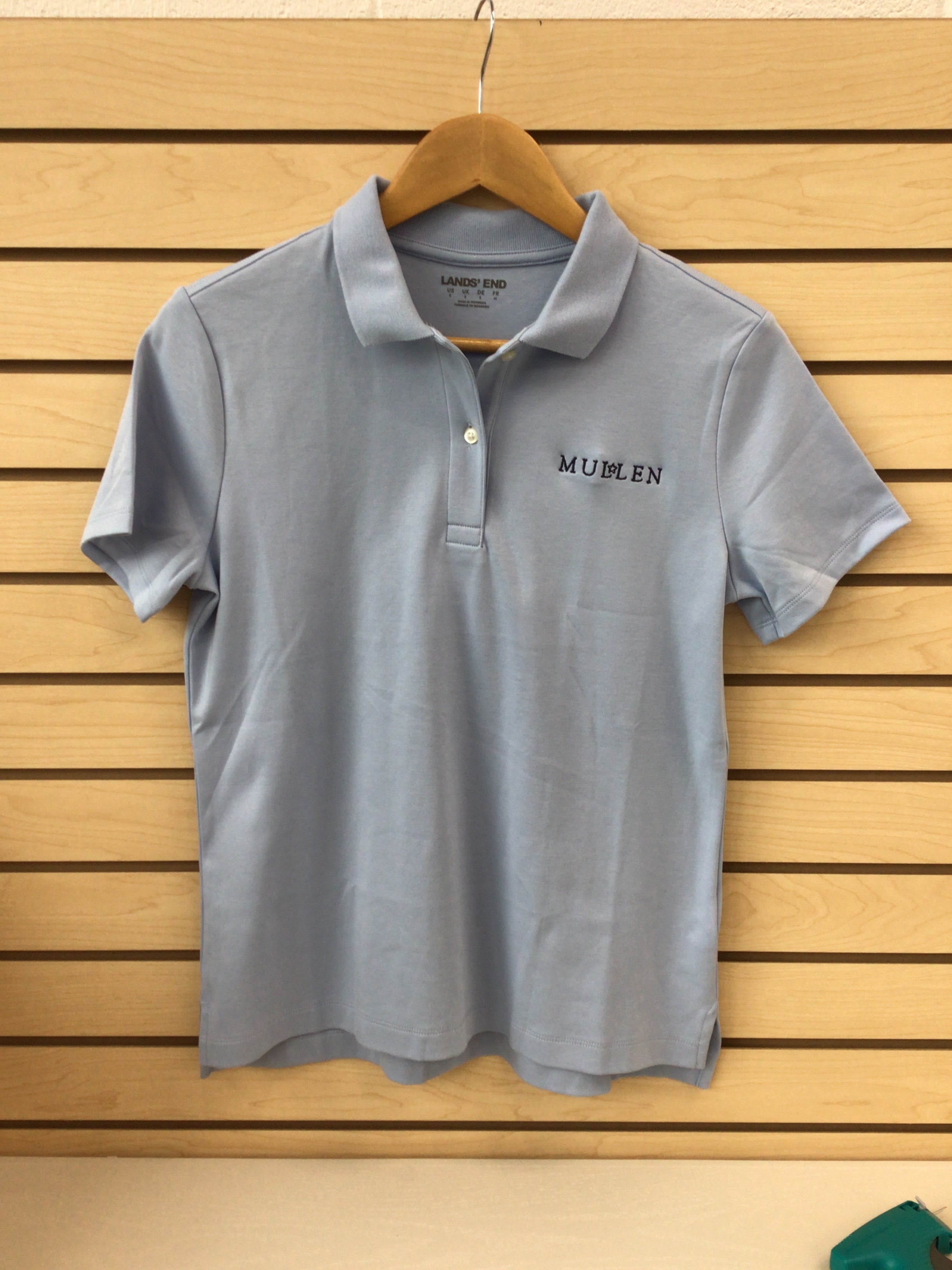 LE Wom Sht Sle Fem Fit Interlock Polo Light Blue Uniform
