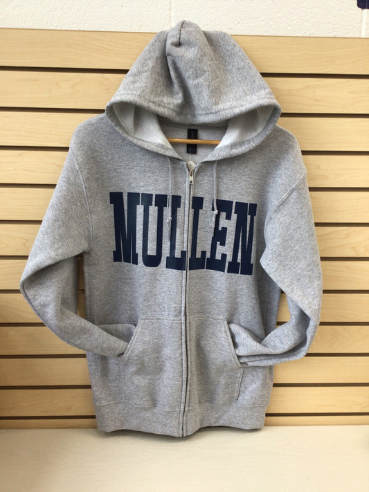 Full Zip Hoodie Mullen - Gray Heather (Unisex)