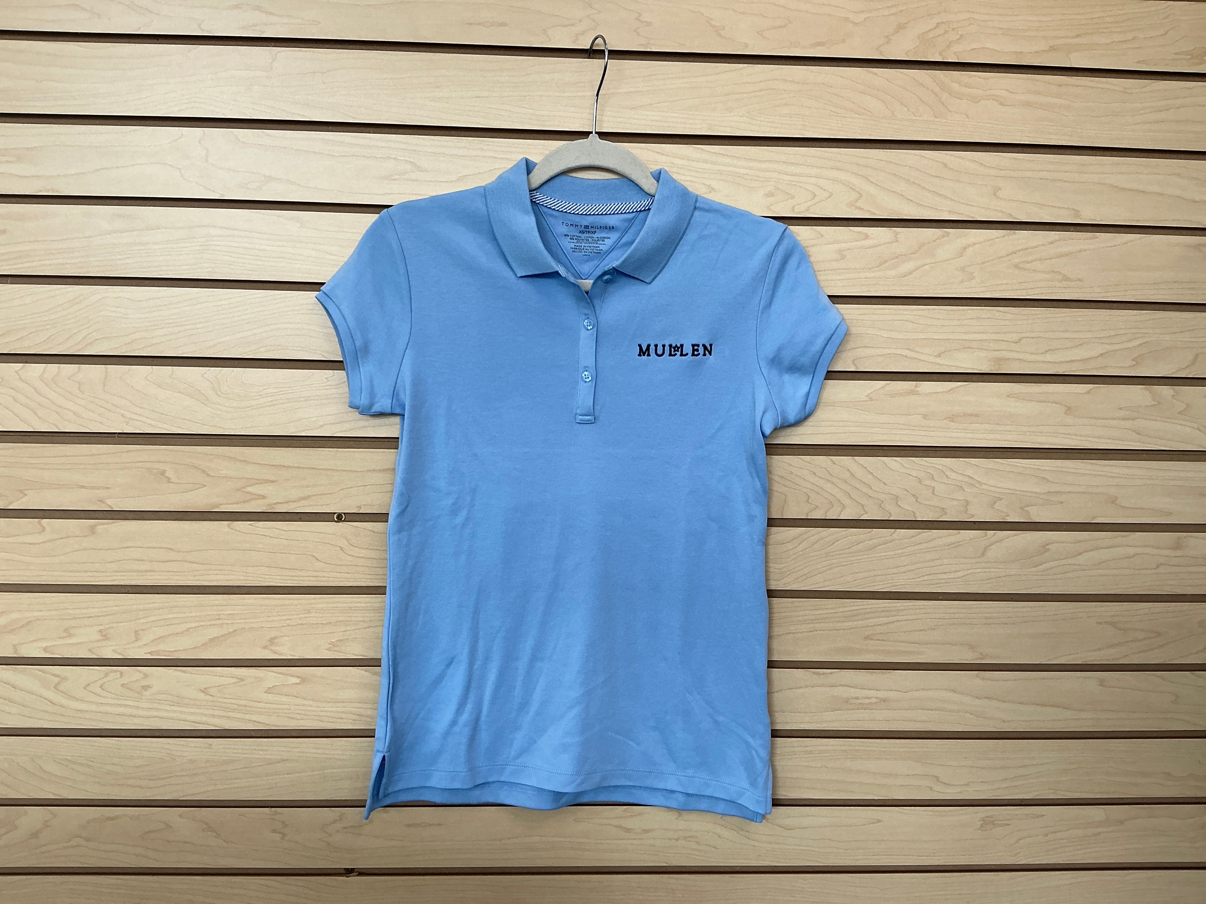 Tommy H Women’s Light Blue Short Sleeve Fem Fit Polo Uniform