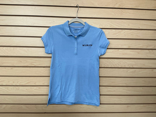 Tommy H Women’s Light Blue Short Sleeve Fem Fit Polo Uniform