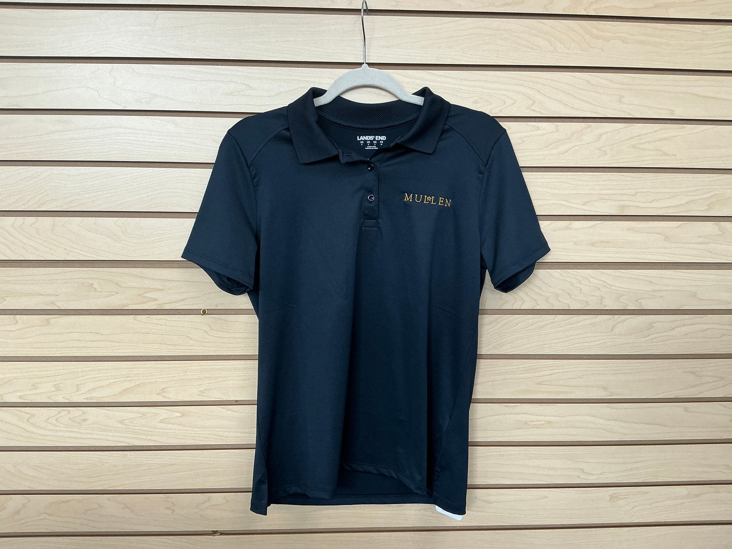 Lands End Wom Fem Fit Short Sleeve Rapid Dry Polo Navy Uniform