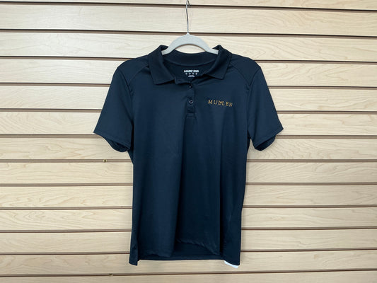 Lands End Wom Fem Fit Short Sleeve Rapid Dry Polo Navy Uniform