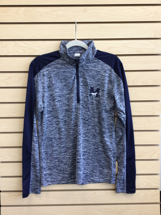 1/4 Zip Ladies Electric Heather Blue Jacket