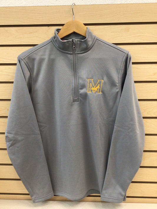 Tommy H Co-Ed Performance 1/2 Zip Pullover - Steel Grey Uniform