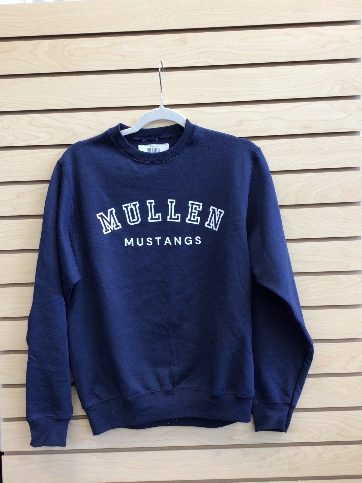 Spirit Squad Navy Crew Neck Mullen Mustangs Spirit