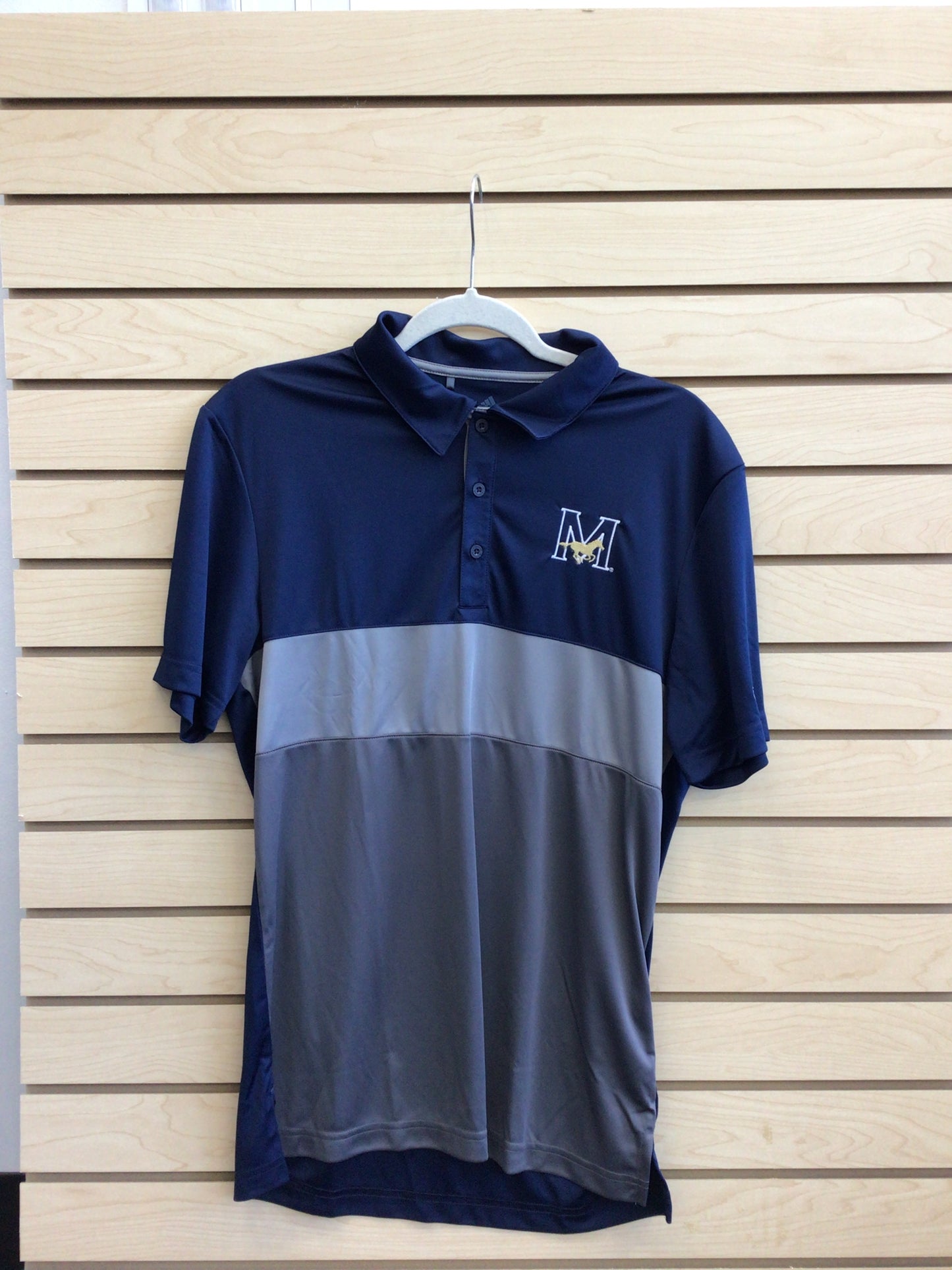 MENS ADIDAS STRIPED POLO