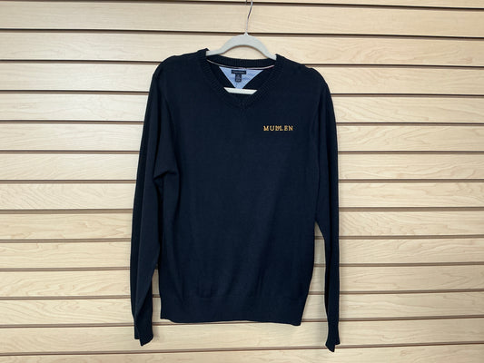 Tommy H Men's Navy Long Sleeve V-Neck Sweater Uniform