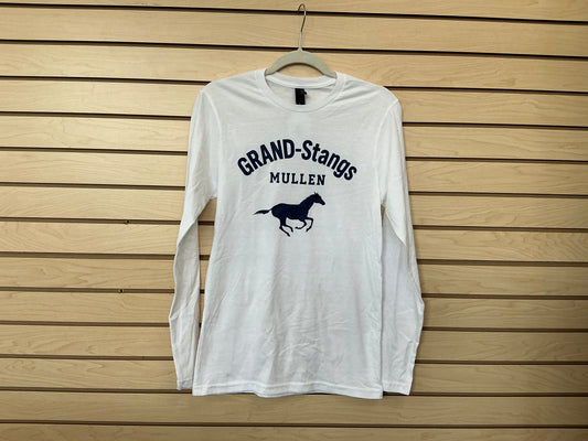 "Grand"-Stangs White Long Sleeve Shirt (Grandparents Day)