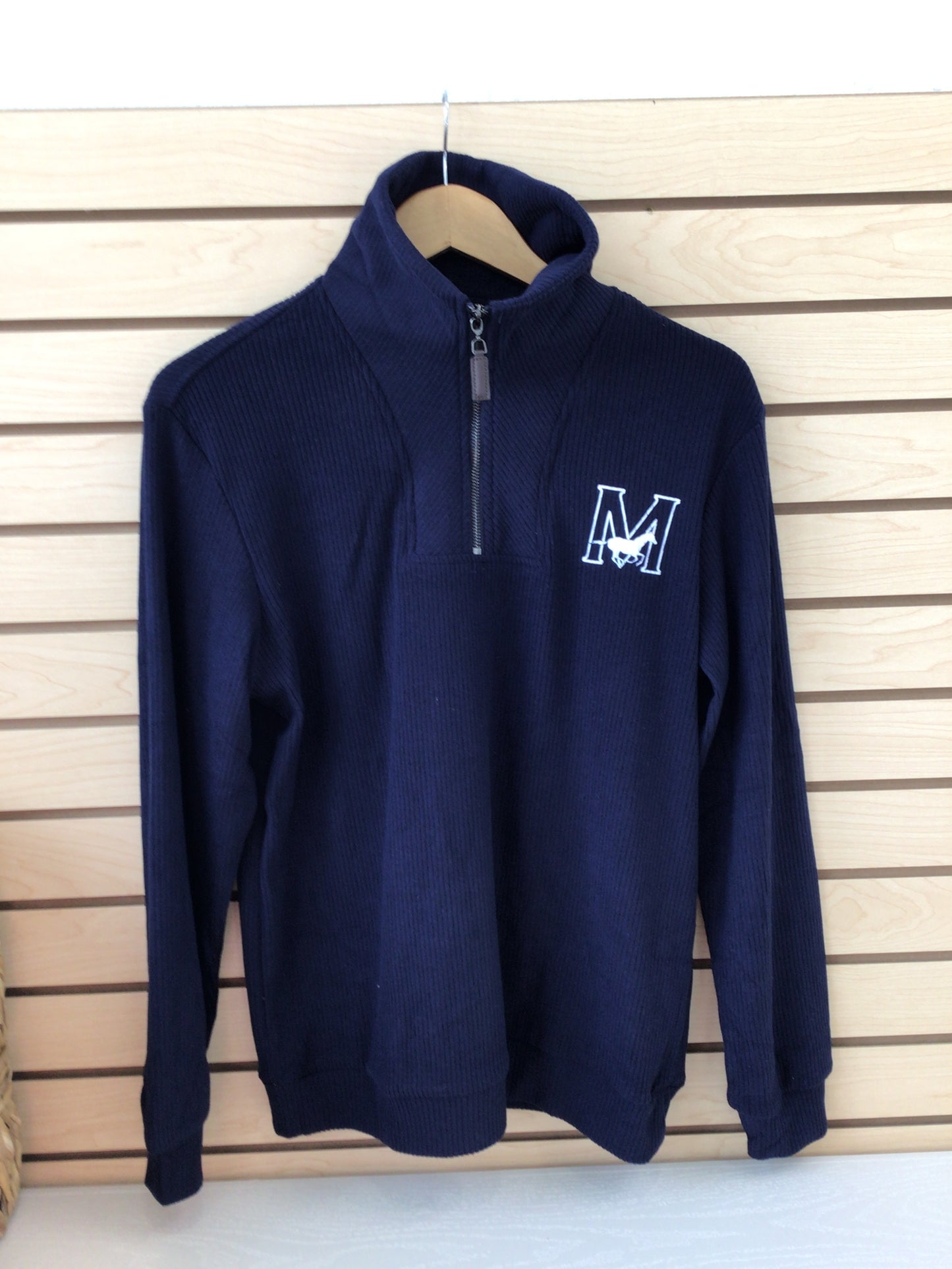 Corduroy Navy 1/4 Zip Navy Uniform