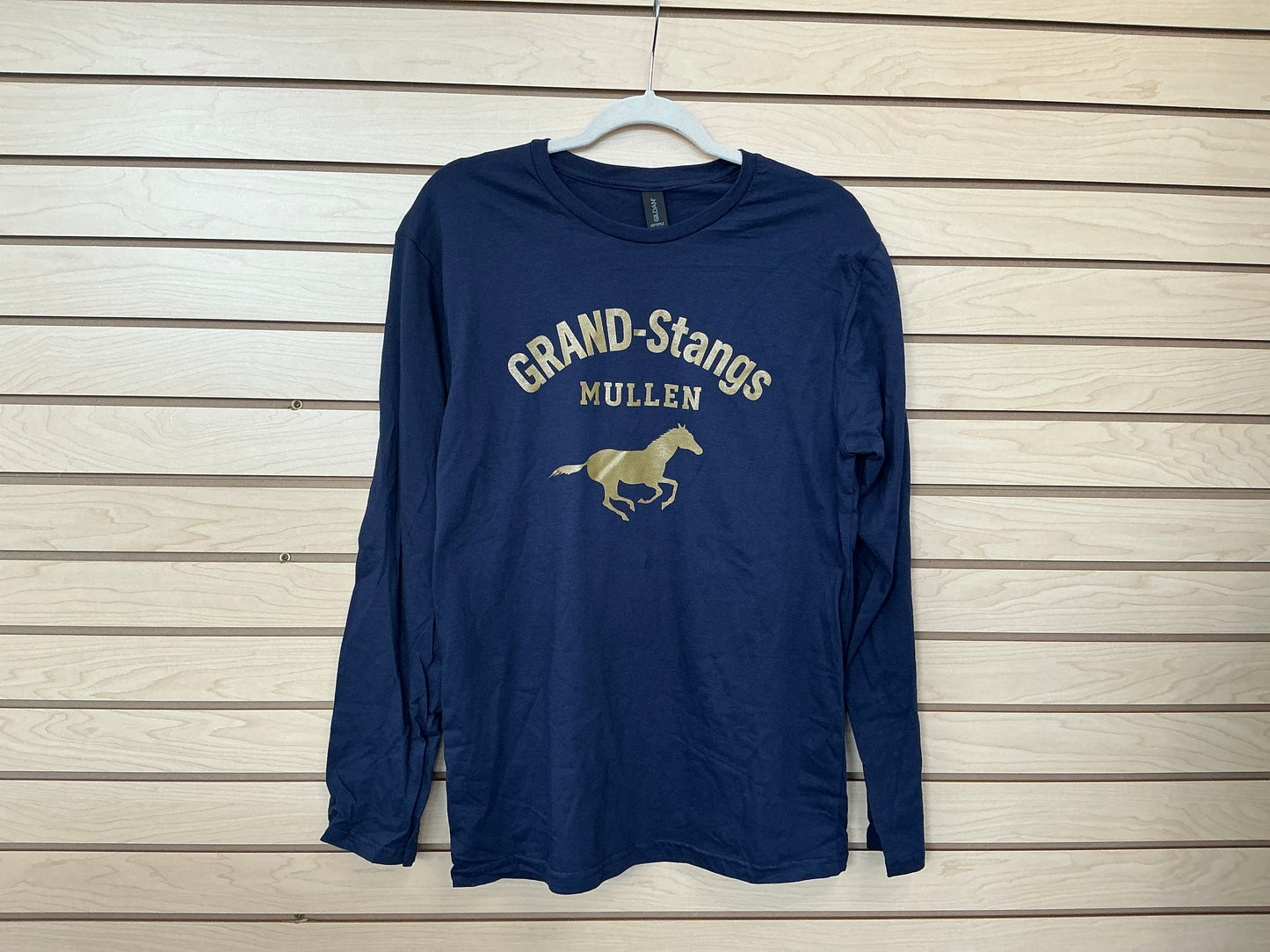 "Grand"-Stangs Navy Long Sleeve Shirt (Grandparents Day)
