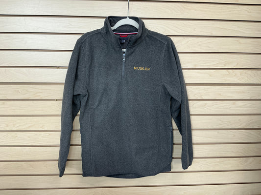 Tommy H Grey Heather Co-Ed 1/4 Zip Fleece Jacket Uniform